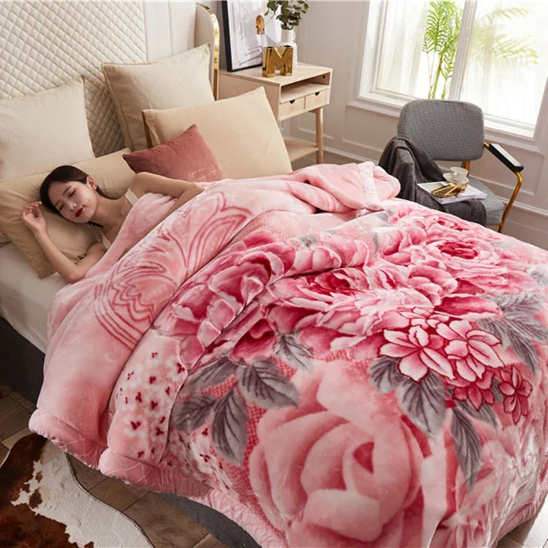 Double-Layer Heavy Raschel Mink Blanket