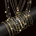 Women's 17-Piece Pendant Necklace and Bracelet Set