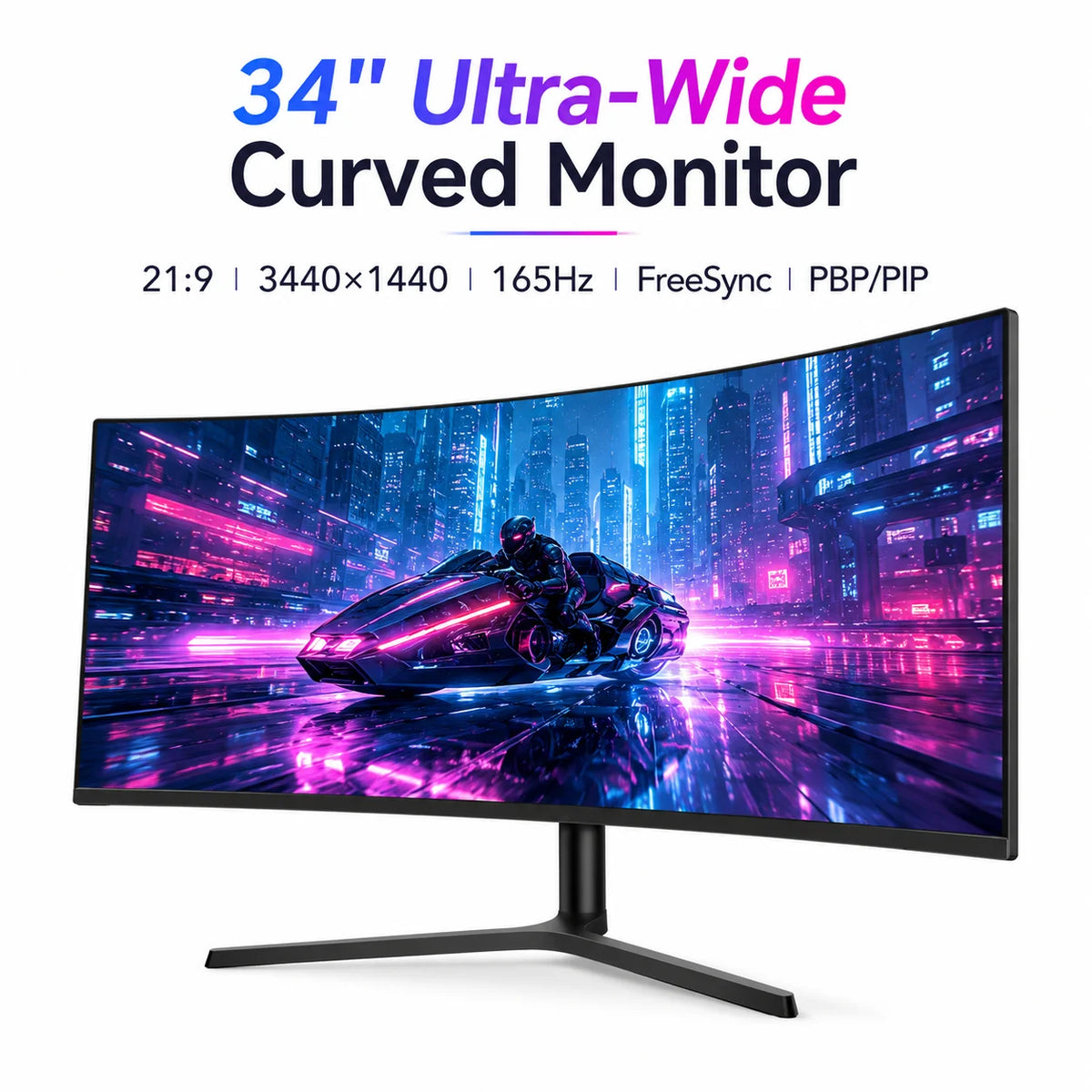 Curved IPS Gaming Monitor 144Hz 165Hz Ultrawide