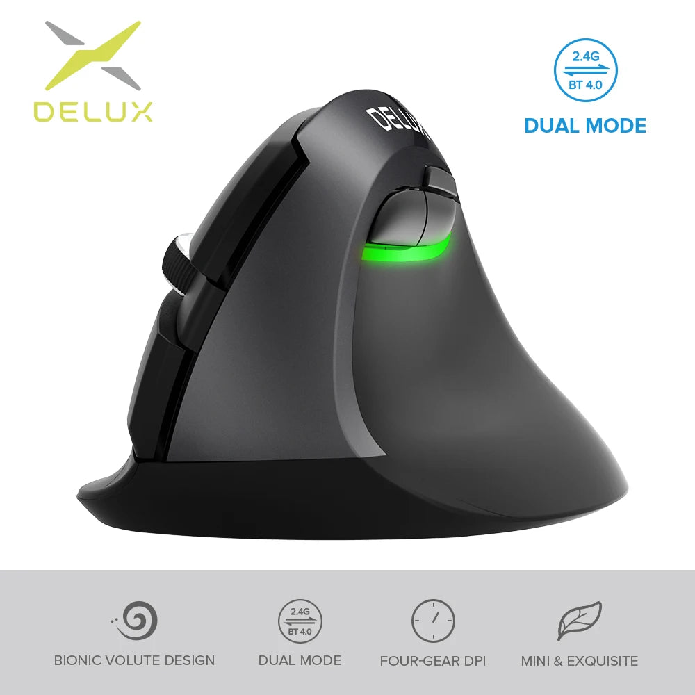 Wireless Vertical Ergonomic Mouse Dual Mode