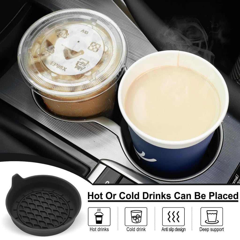 Silicone Car Cup Holder Coasters, 4-Pack