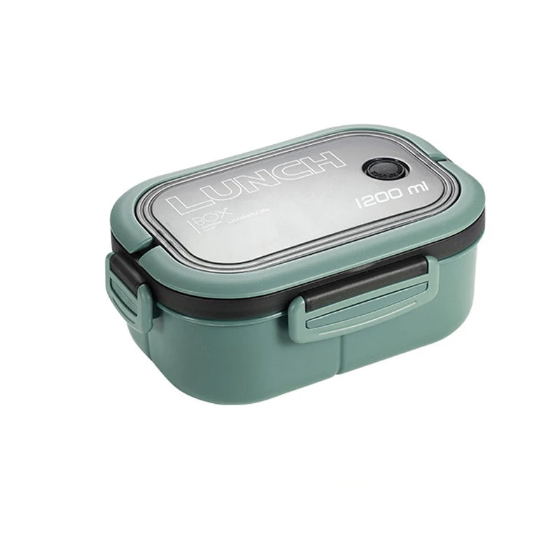 Double-Layer Bento Lunch Box with Utensils