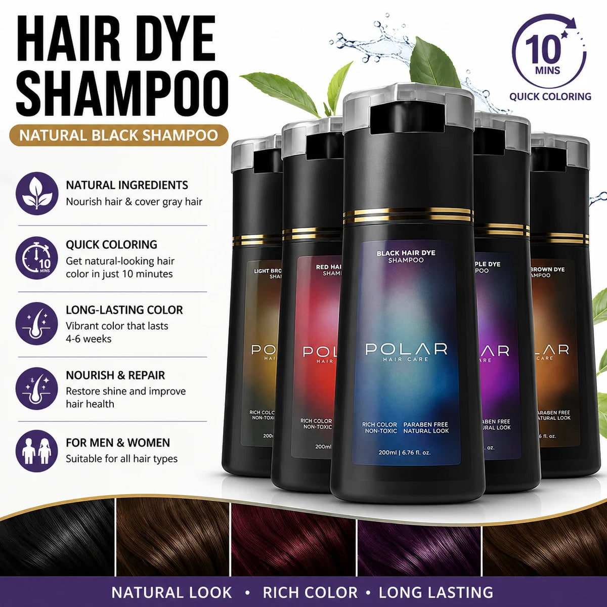 Permanent Black Hair Dye Cream