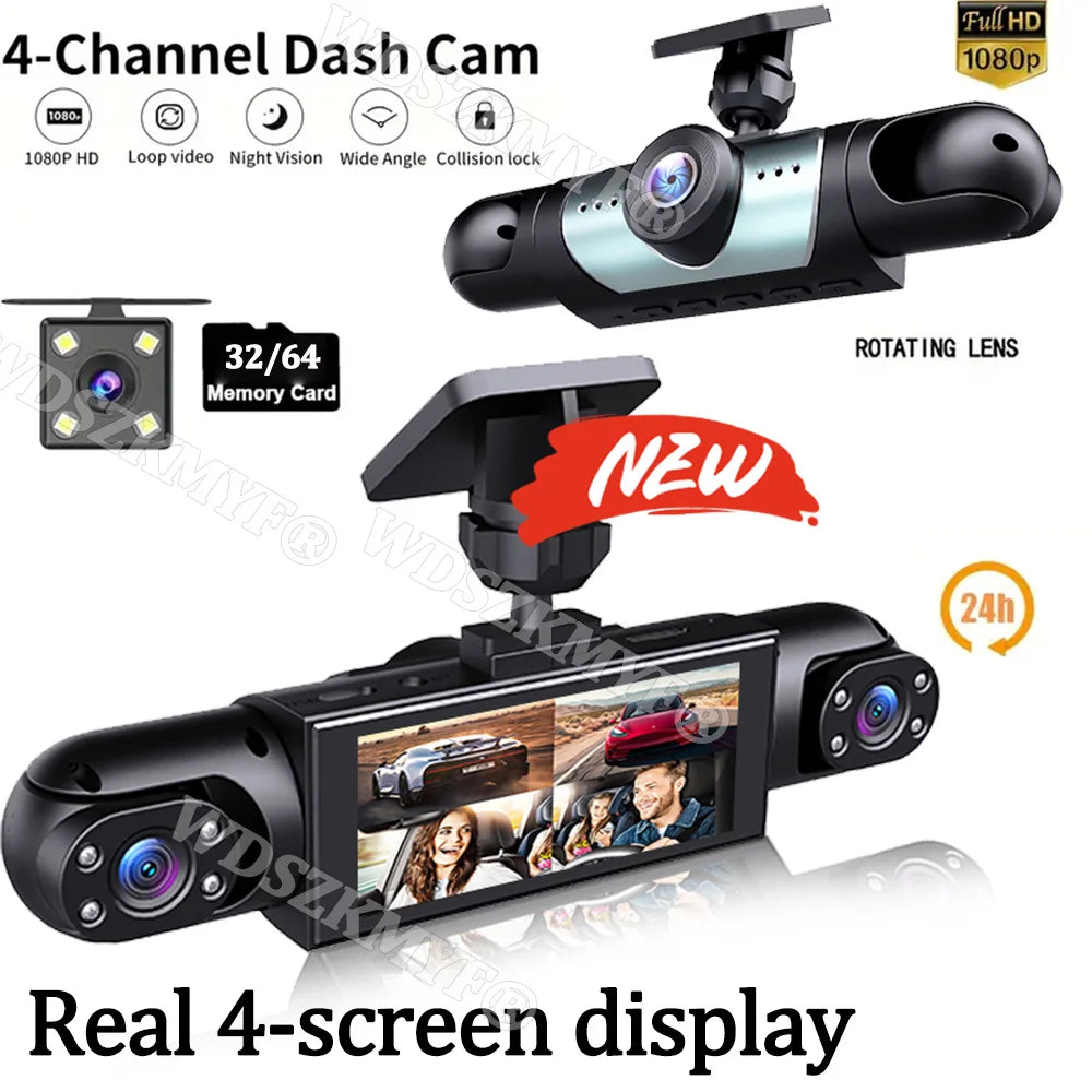 360° 4-Channel Dash Cam
