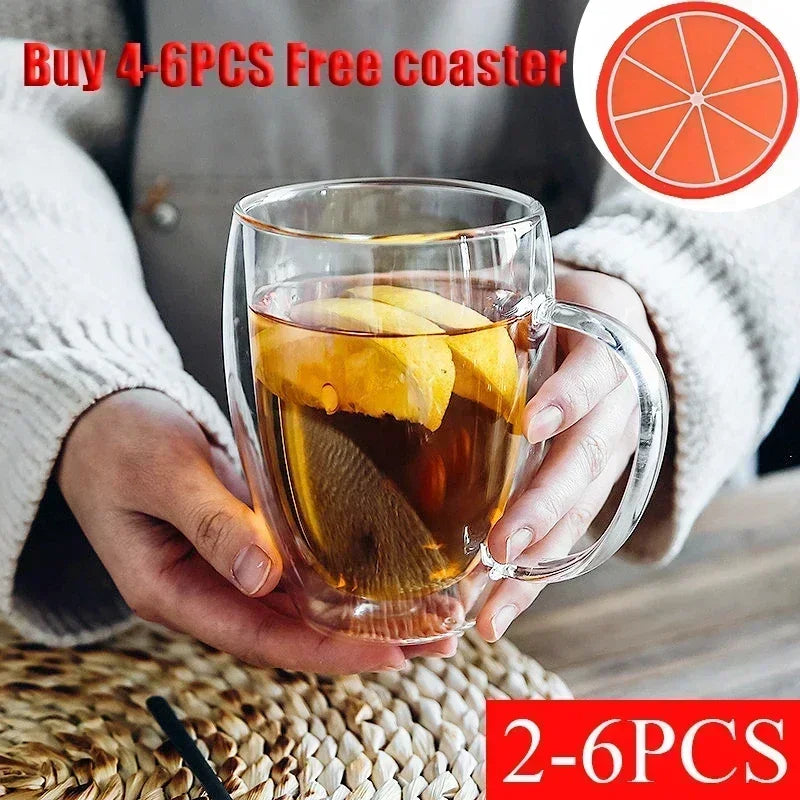 Double-Wall Glass Cups Set