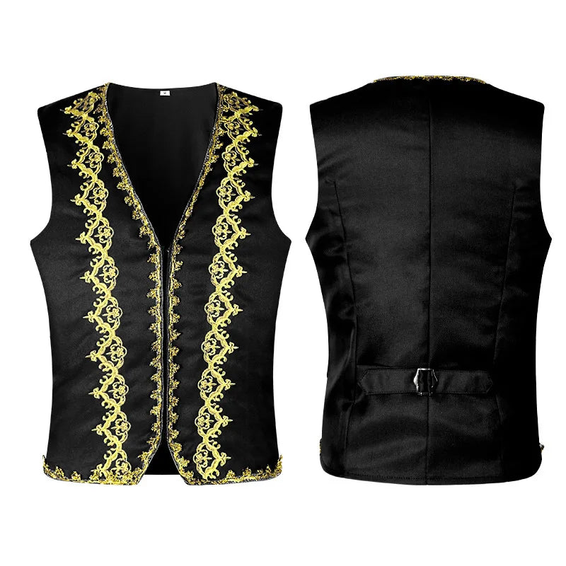 Men's Embroidered Ethnic Waistcoat Vest