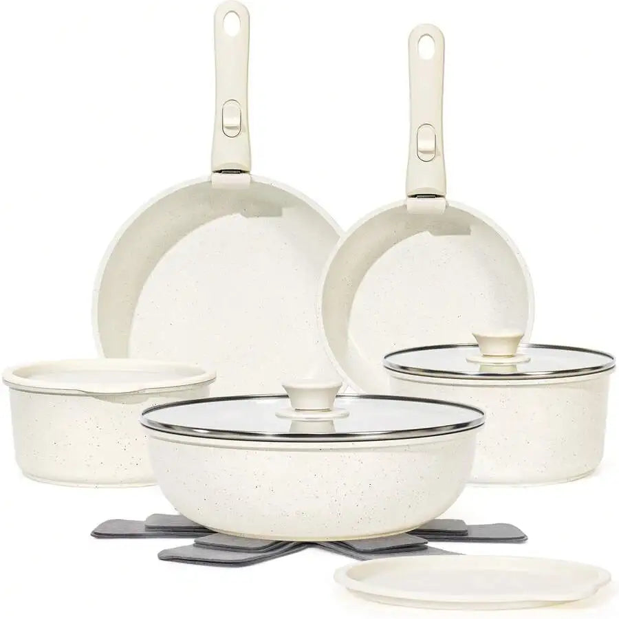 15-Piece Induction Granite Cookware Set