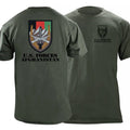 US Force Afghanistan Unit Veteran T-Shirt - Afghan Veteran Olive Tee