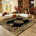 Black and Gold Baroque Medal Carpet