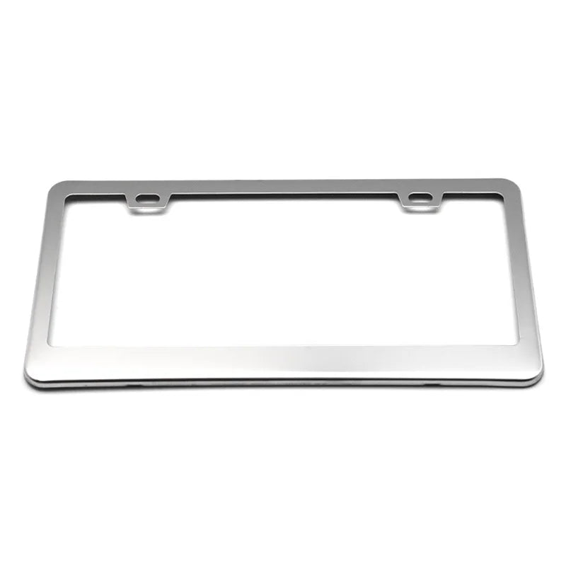 Alloy License Plate Frame, Black Carbon